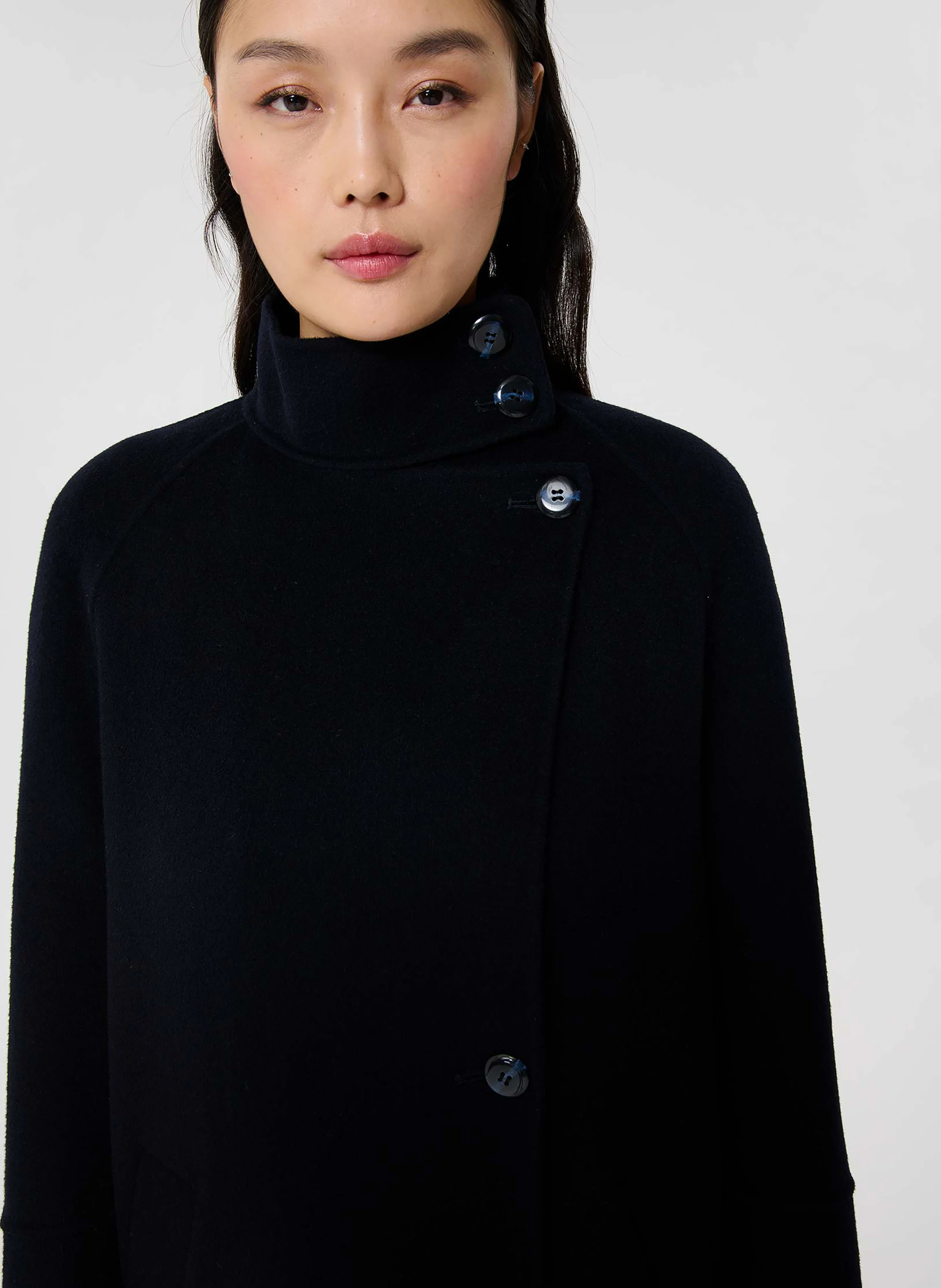 MAFALDA - Manteau long en laine mélangée | Bleu