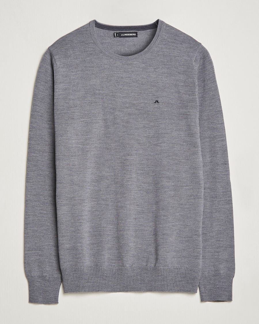 J.Lindeberg Lyle True Merino Crew Neck Pullover Grey
