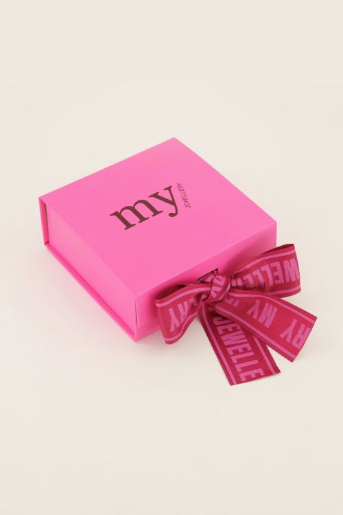 Roze giftbox deluxe met strik