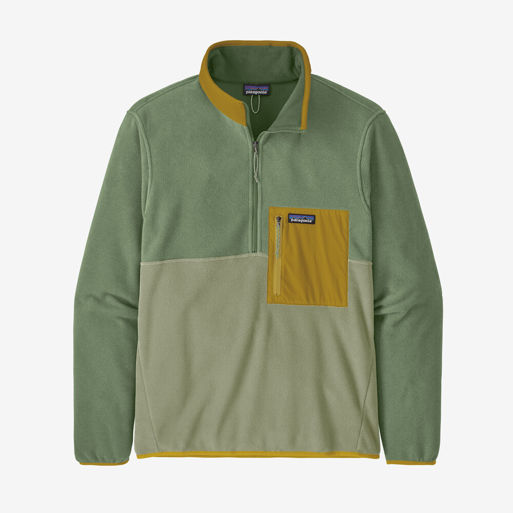 Microdini Herren-Fleecepullover mit halbem Reißverschluss