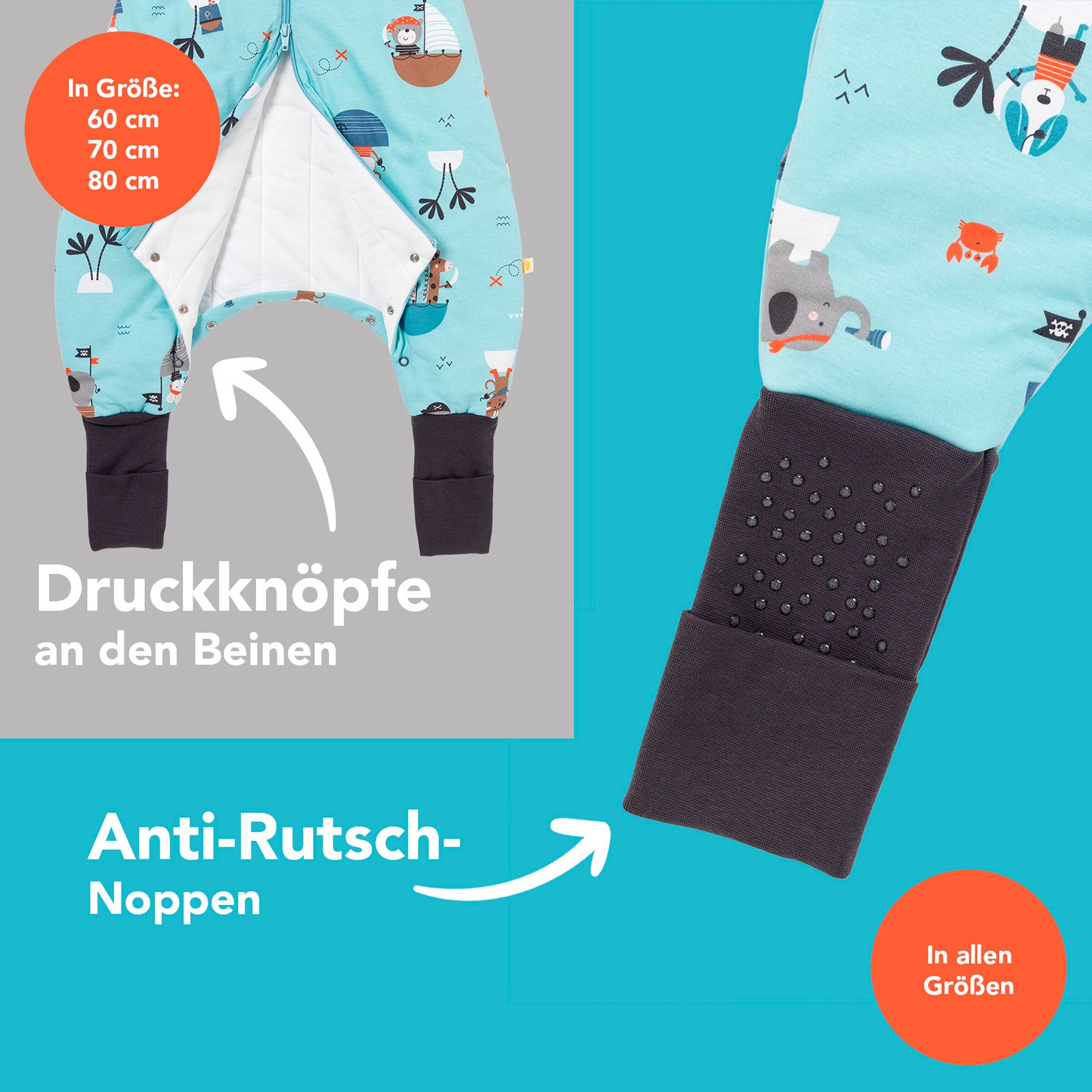schlummersack Schlafsack mit Füßen 1.0 Tog Pirat