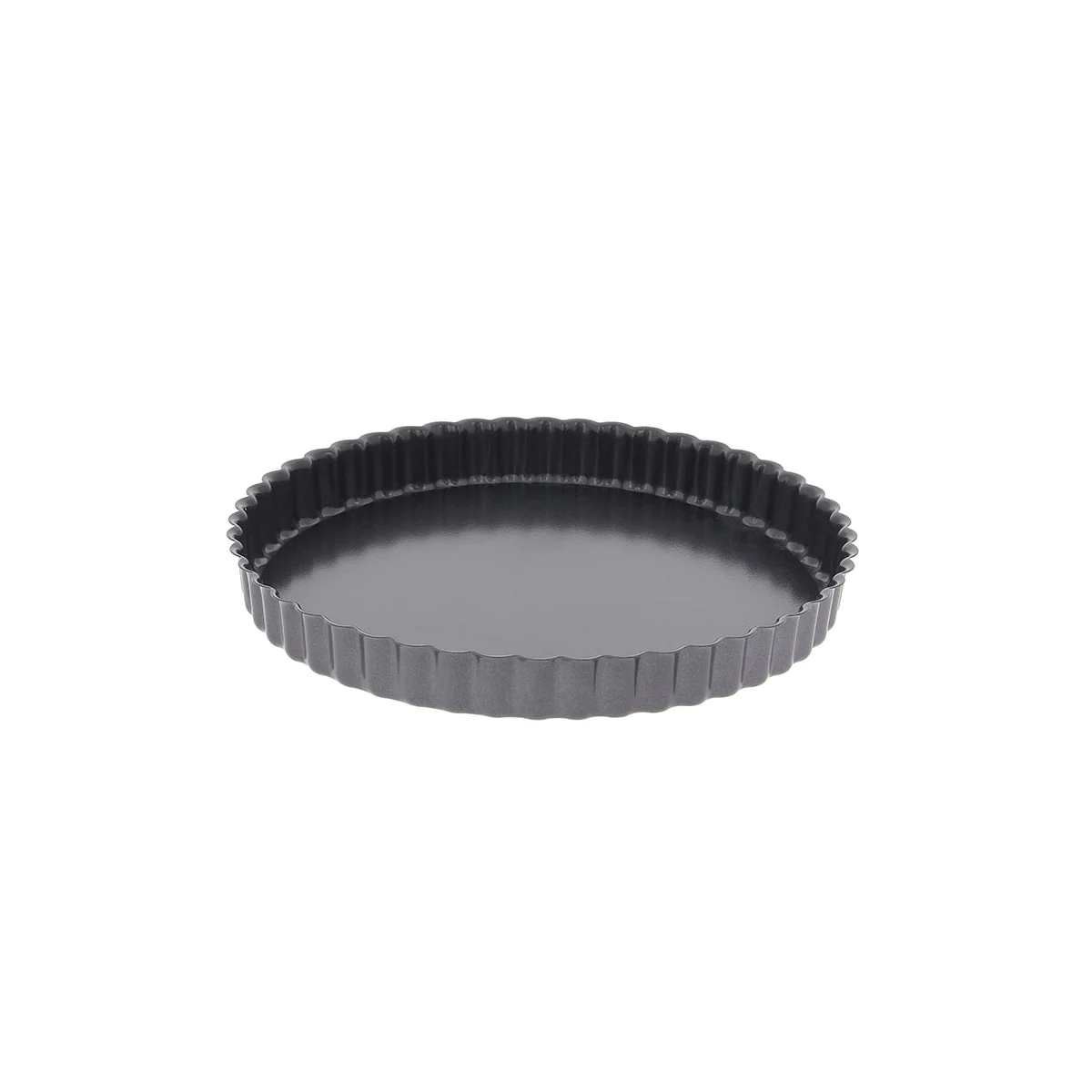Moule à tarte 32 cm en acier antiadhésif fond fixe De Buyer