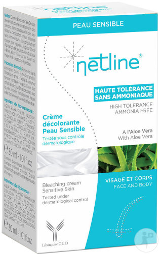Netline Crème Décolorante Peau Sensible Visage Et Corps Tubes 2x30ml