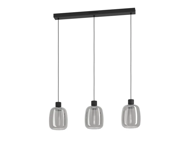 EGLO MOLOCHIO-Z LANGBORD L880 RGB/CCT 3X3,7W 1500LM SORT/SORT TRANSP.