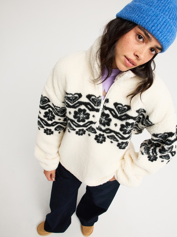 Treasure Soul Polaire à demi-zip Blanc Femme