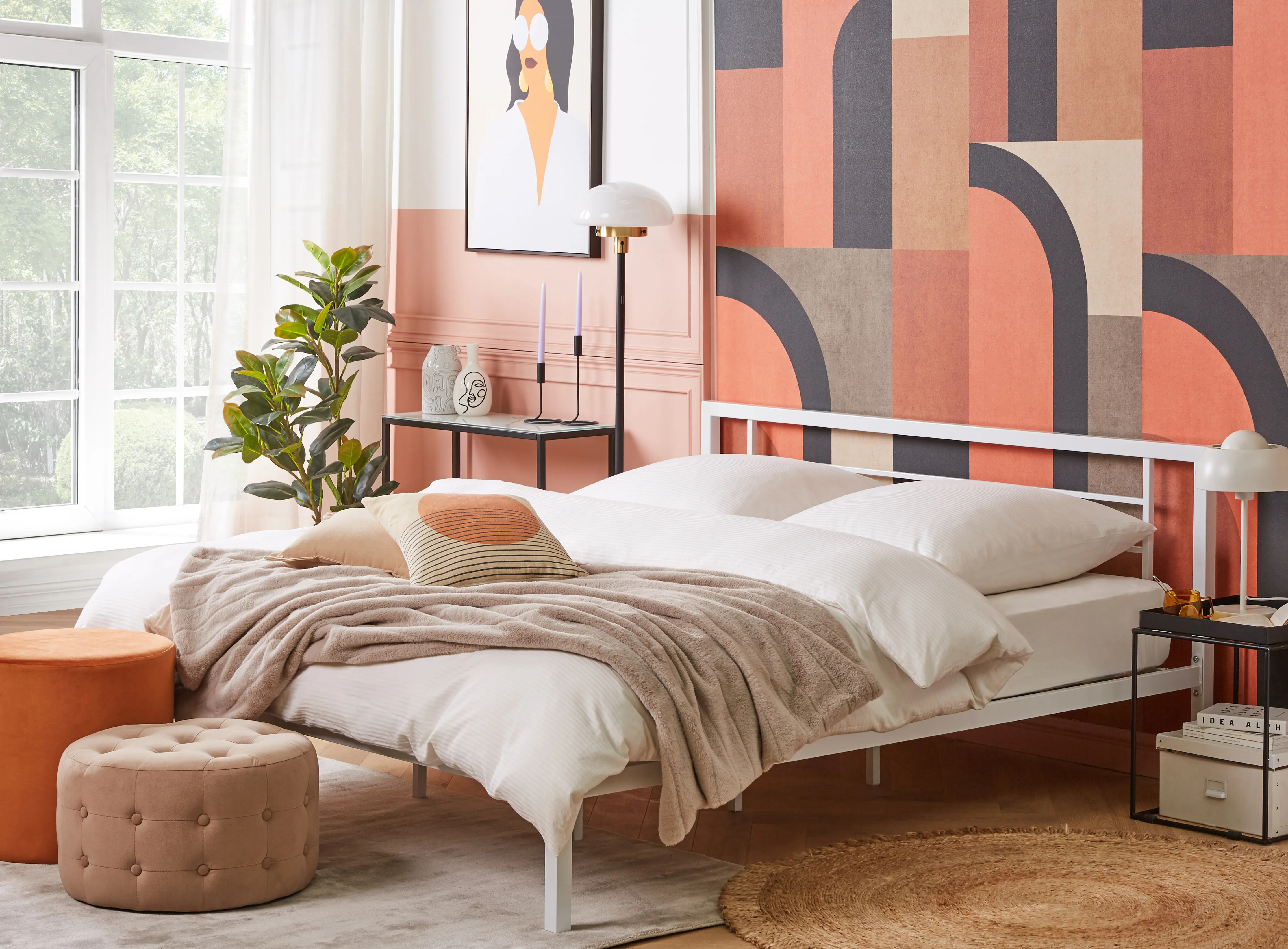 Bed Metaal CUSSET 180 x 200 cm Wit