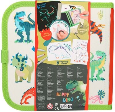 DinoWorld Fargeleggingsbok Mal og Visk Ut