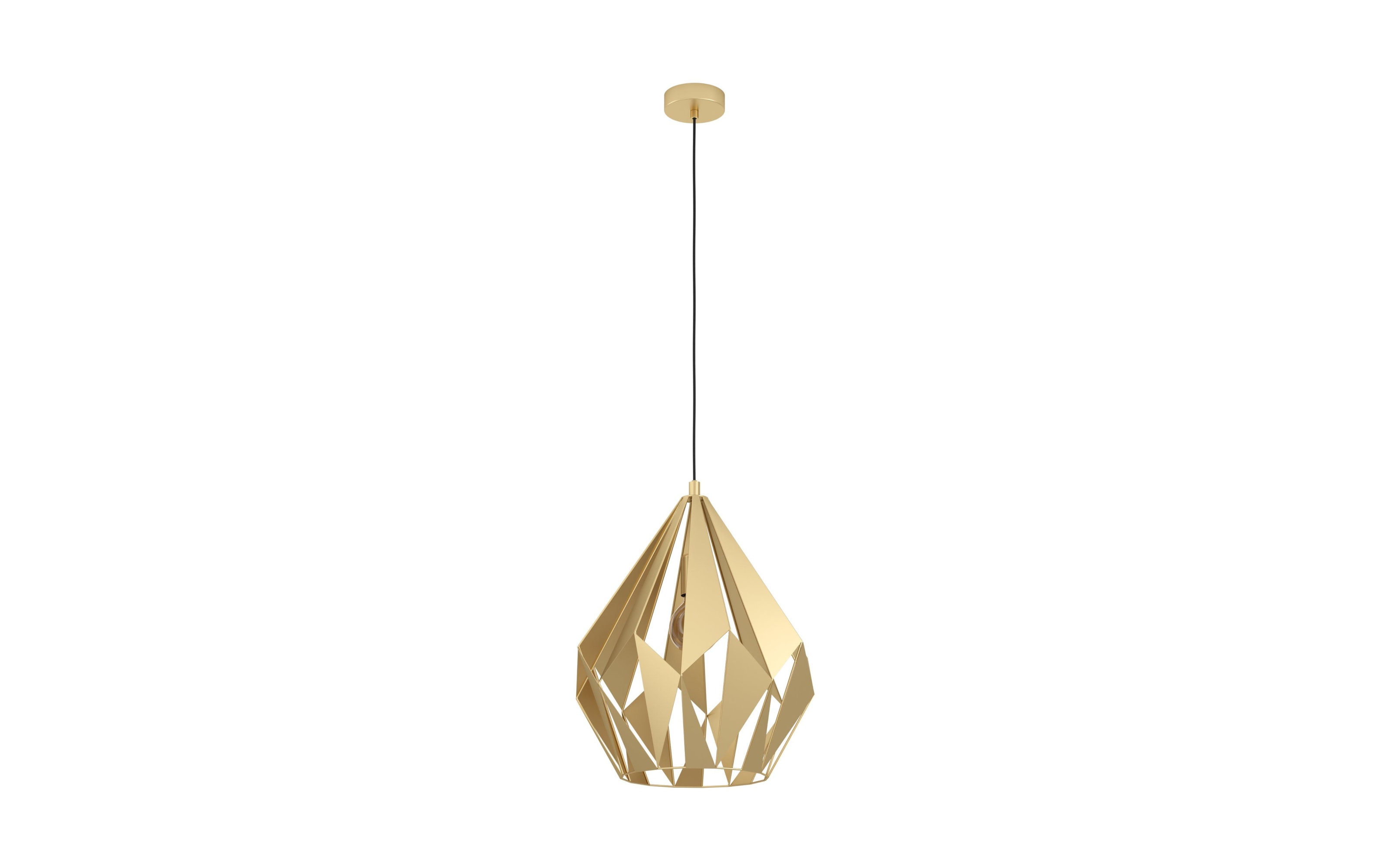 Pendelleuchte Carlton, gold, 39 cm