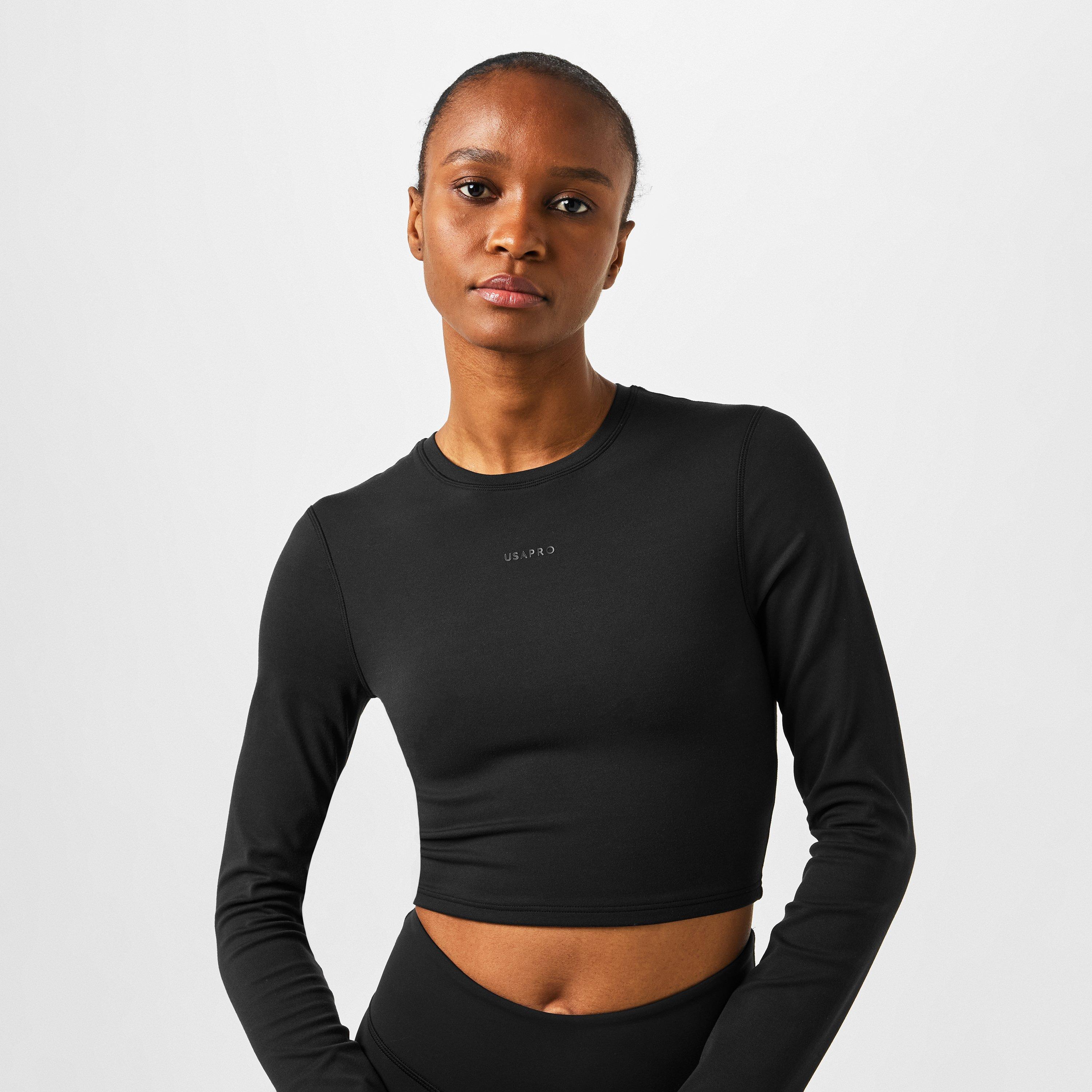 USA Pro Long Sleeve Crop Top Womens