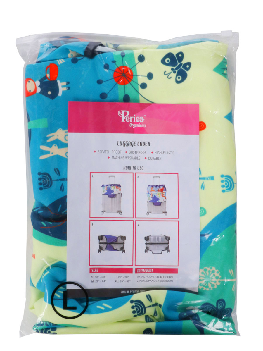 Housse de valise Periea Yellow and Blue Woodland L