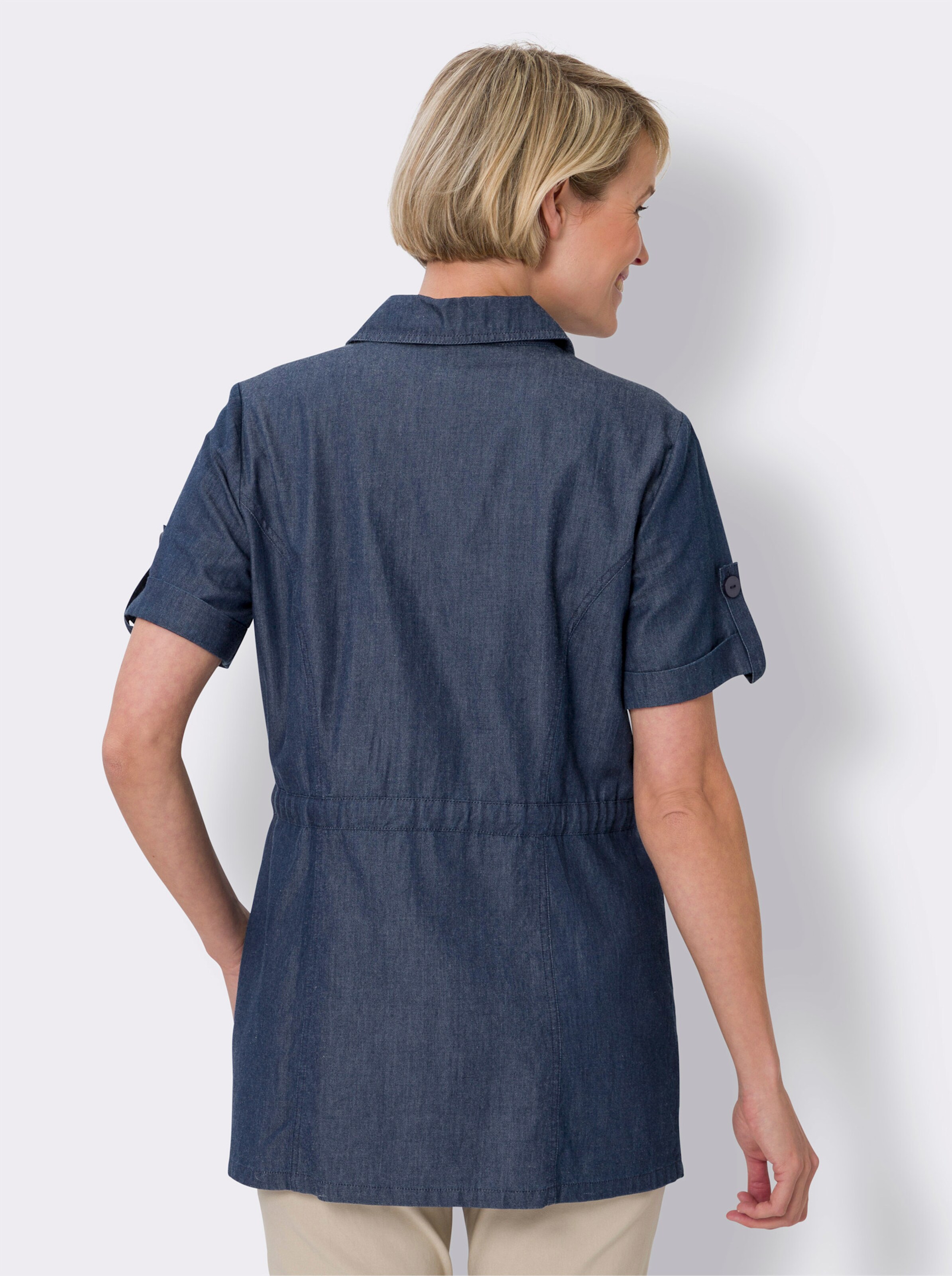 Blusenjacke in Jeans-Optik