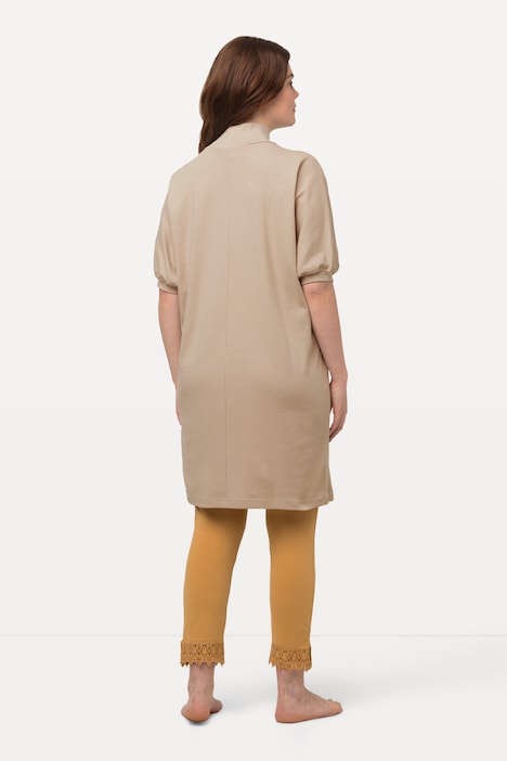 Longshirt, Eggshape, Rollkragen, Halbarm, Biobaumwolle