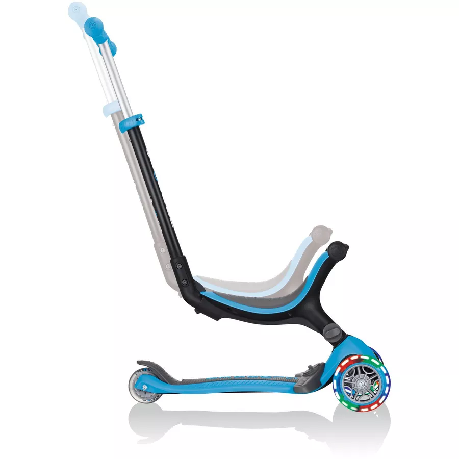 GLOBBER GO-UP FOLDABLE PLUS LIGHTS hellblau - mit Leuchtrollen