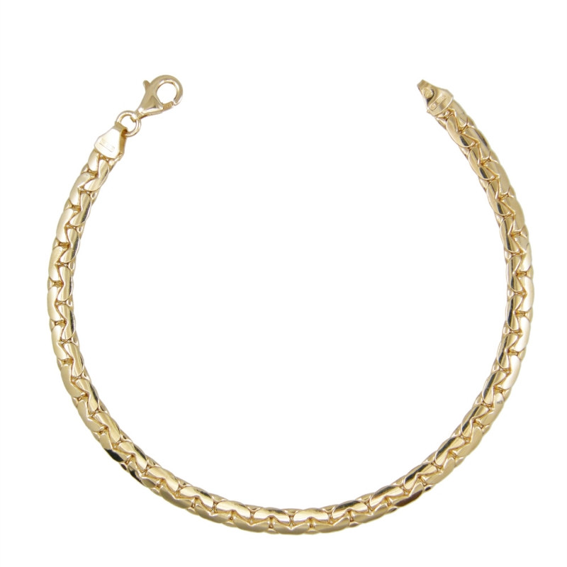 Bracelet Femme Or Jaune - Maille Haricot