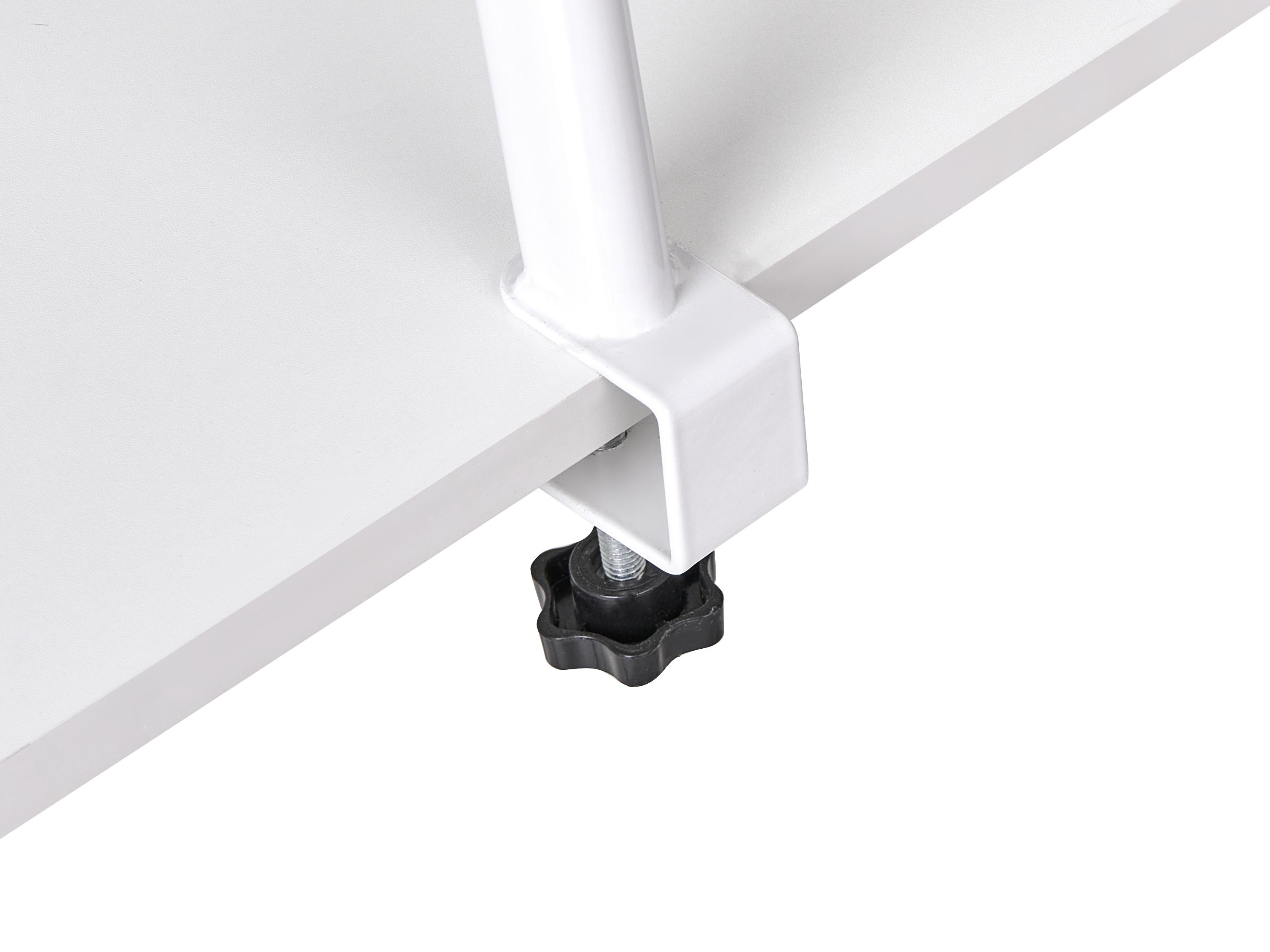 Hoekbureau TACONY Wit 180 cm 140 cm met opbergruimte