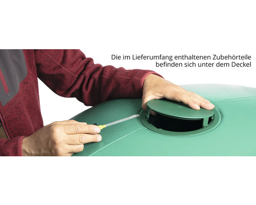 Wandreservoir 4rain Slim 650 L groen incl. kraan