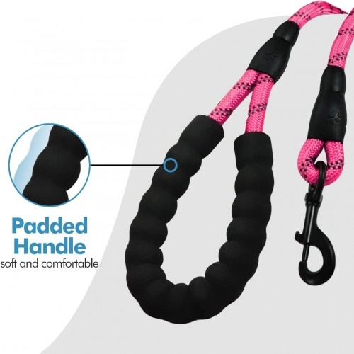 Guia de treinamento para cães Edipets rosa acolchoada