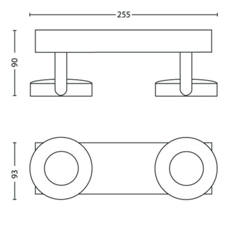 Philips duospot Clockwork LED 2x4.5 watt wit