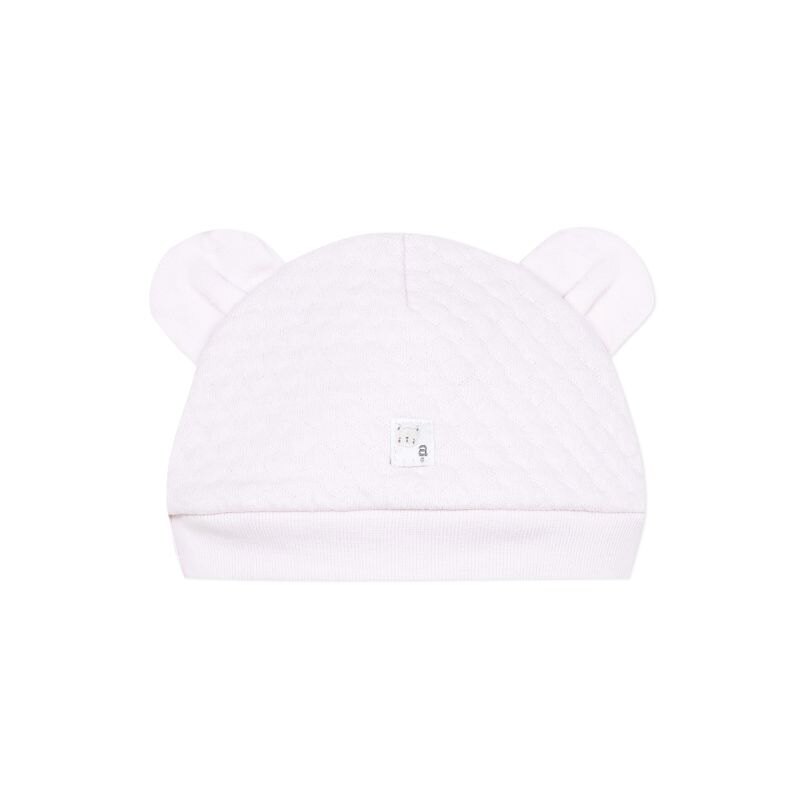 Bonnet oreilles d'ours matelassé rose naissance Absorba Aucune nuance