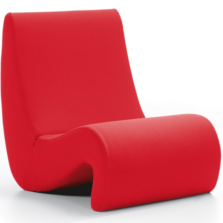 Vitra Amoebe fauteuil rood