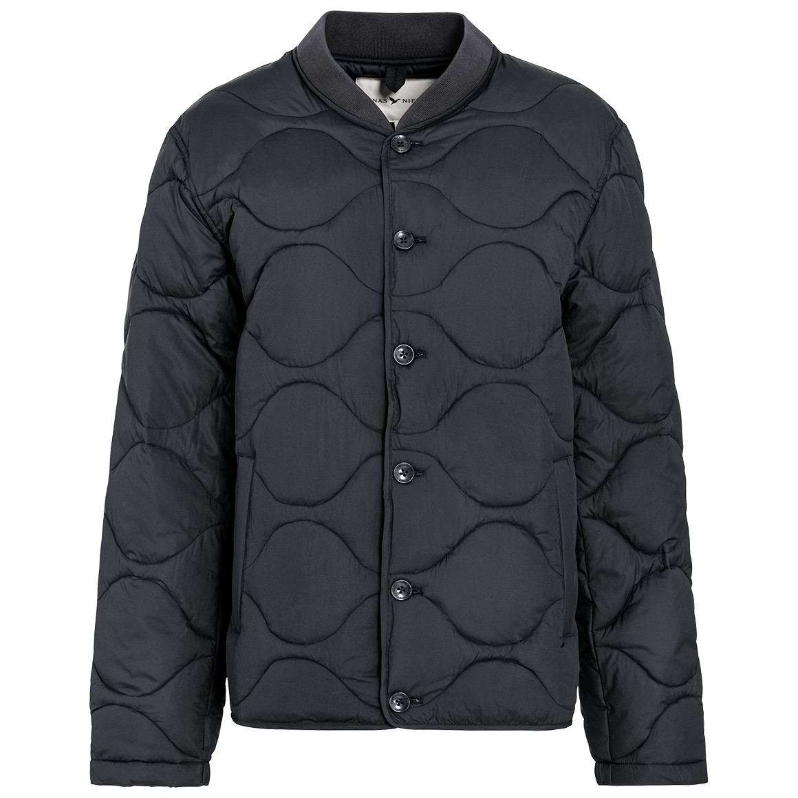 Jonas Nielsen Herren Steppjacke mit Knopfleiste dunkelblau