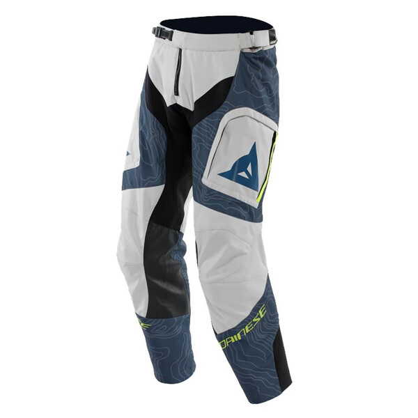 Dainese - Pantalon Sterrato Tex Gris Clair / Bleu / Jaune fluo