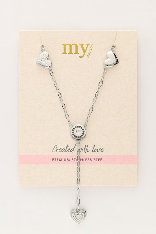 Iconic lange ketting met candy hartjes