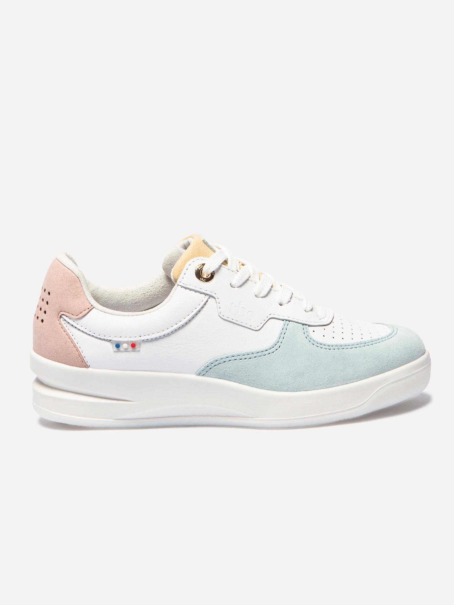 Baskets Femme Fabriquées en France Cuir Pastel