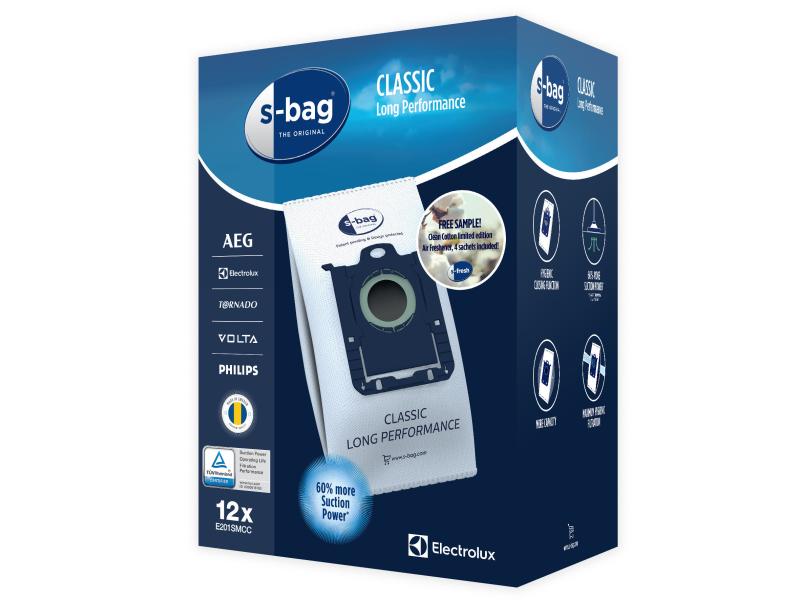 Electrolux Staubbehälter s-bag E201SM 12 Stück Ersatz-Staubbeutel für bestimmte Staubsaugermodelle von Electrolux