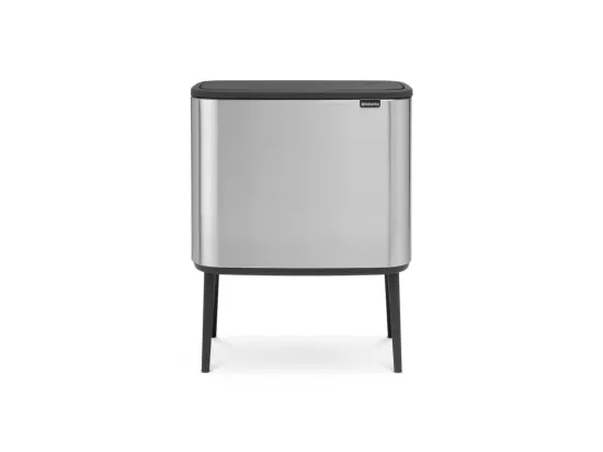 Poubelle Brabantia Bo Touch Bin 36L en Acier Mat Gris - Design Élégant pour Tri Sélectif