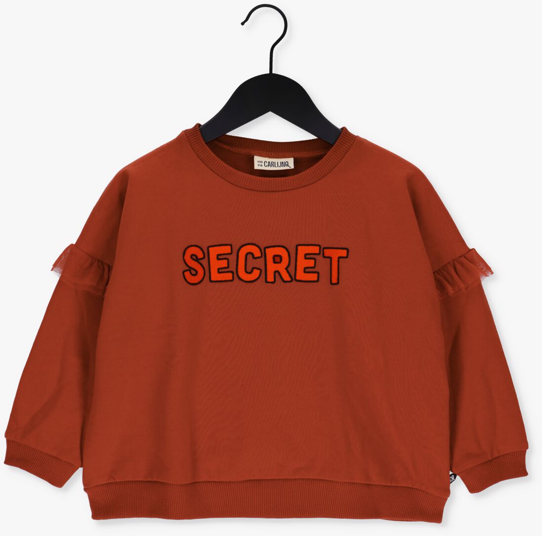 CARLIJNQ rode carlijnq trui hearts - girls sweater with embroidery