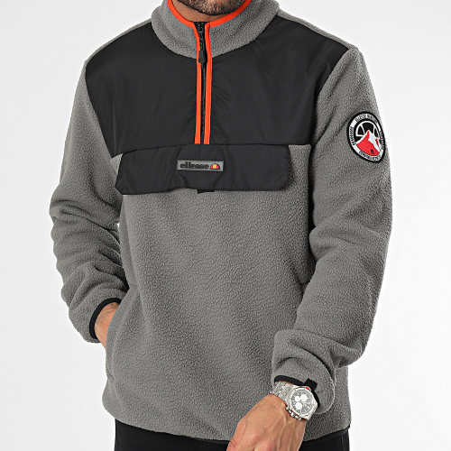 Veste Zippée Polaire Zinco SHT19077 Gris Noir