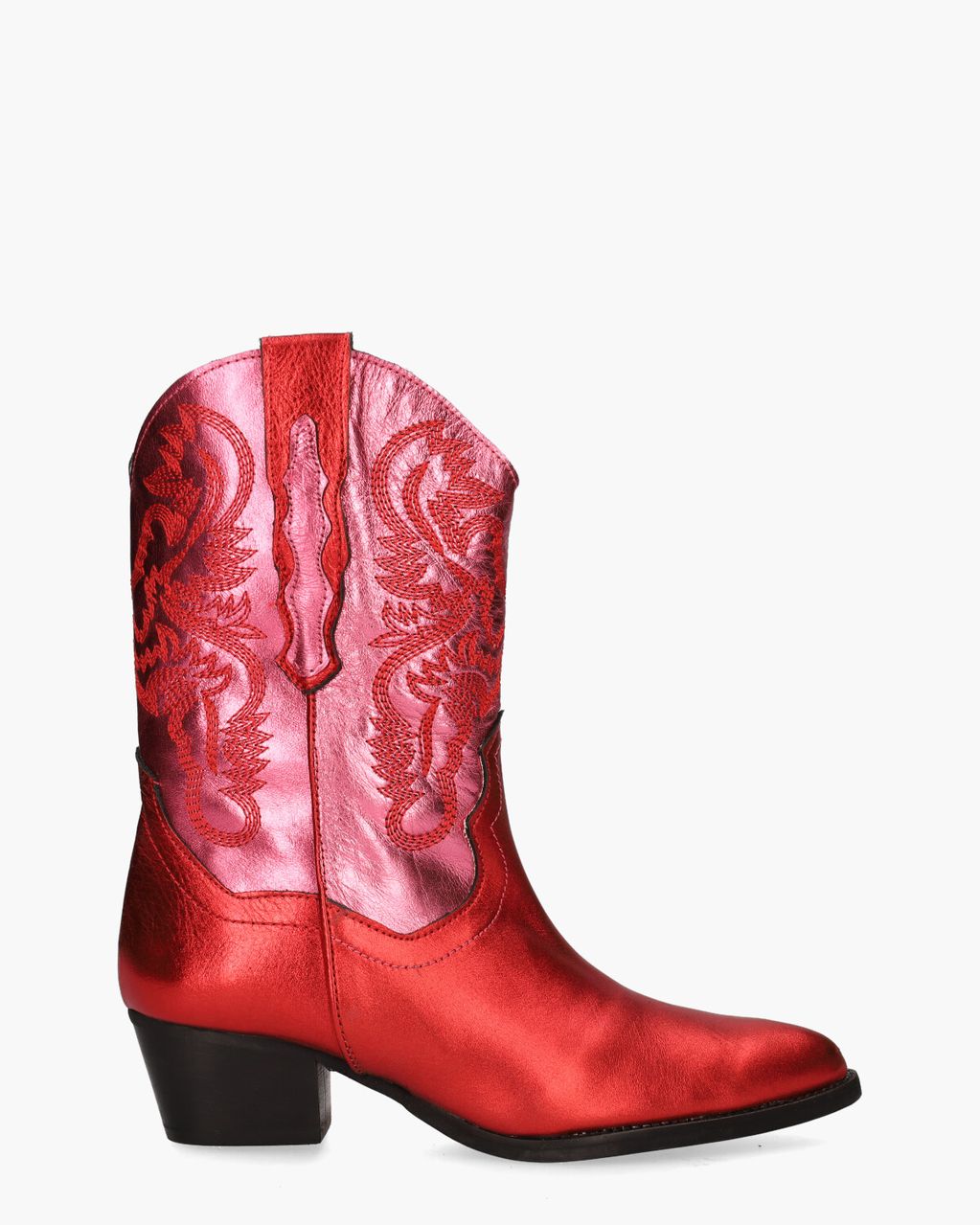 DWRS Label Brady Metallic Rood/Roze Damesboots