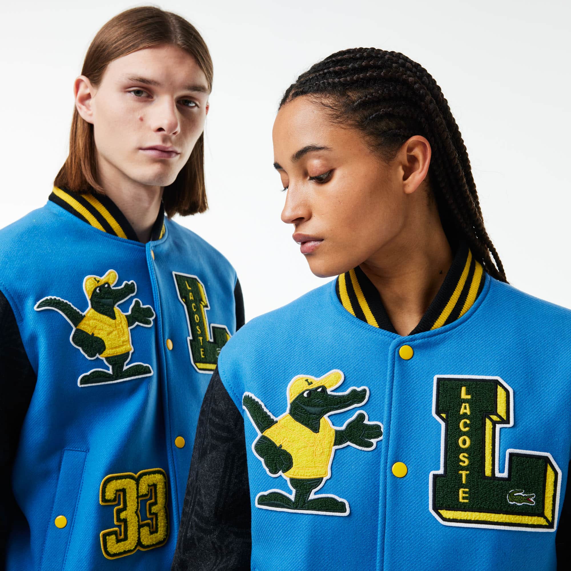 College-Jacke mit Monogramm-Ärmel Jacken & Mäntel - Blau - Lacoste - Unisex
