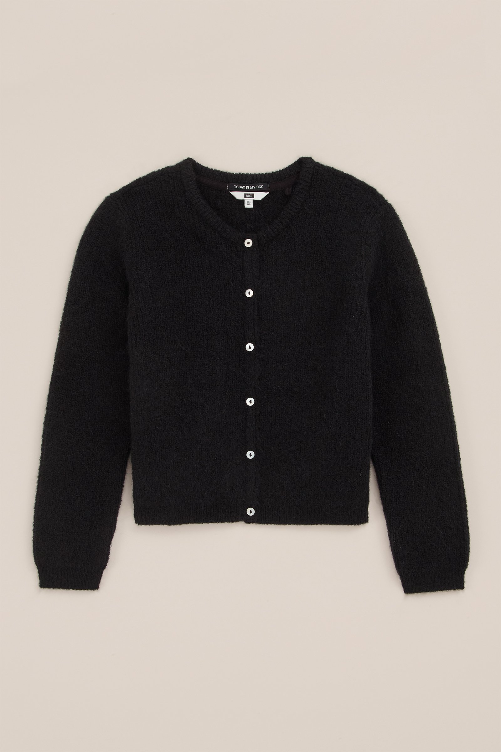 Meisjes gebreide vest WE Fashion Zwart
