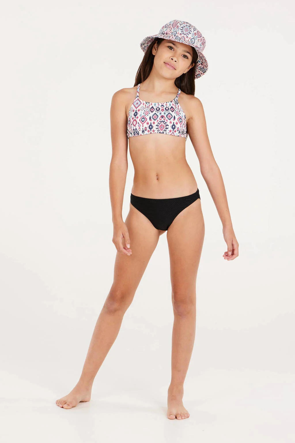 crop bikini PRTINDRIA JR wit/zwart