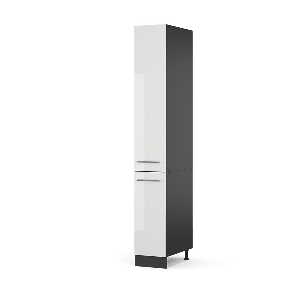 Vicco Apothekerhochschrank 30 cm Weiß Hochglanz Küchenschrank Hochschrank Küchenzeile Fame-Line