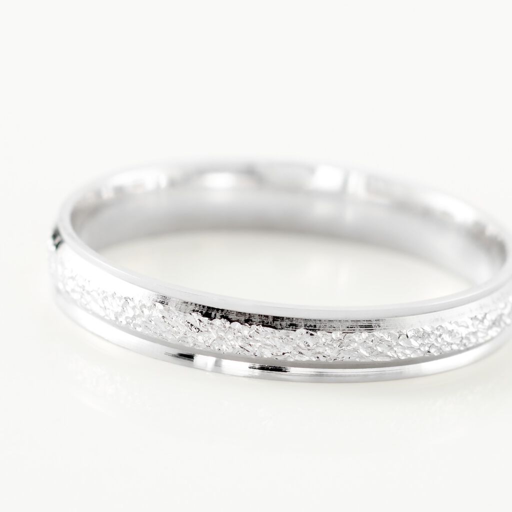Alliance Caroline Sablee Ruban Plat Or Blanc