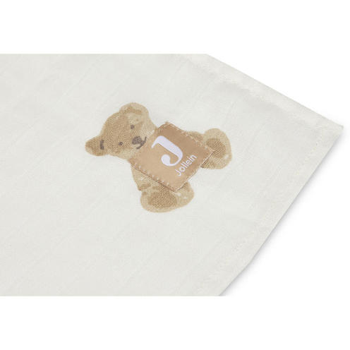 Lot de 2 Langes Gaze Coton 115x115cm Teddy Bear - JOLLEIN