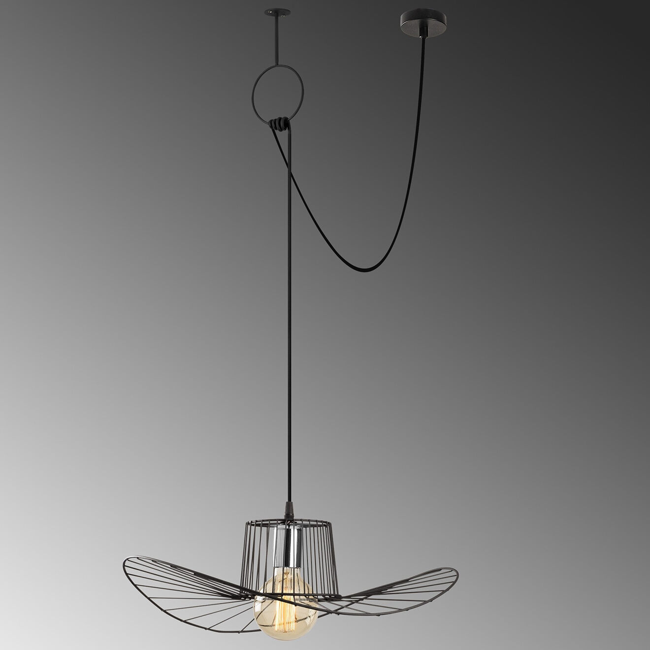Opviq Suspension Tel noire - 110x49x122 cm