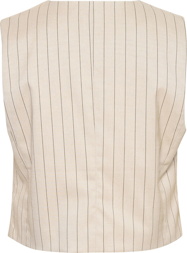 Kaffe KAagathe Waistcoat Sand/black pin stripe
