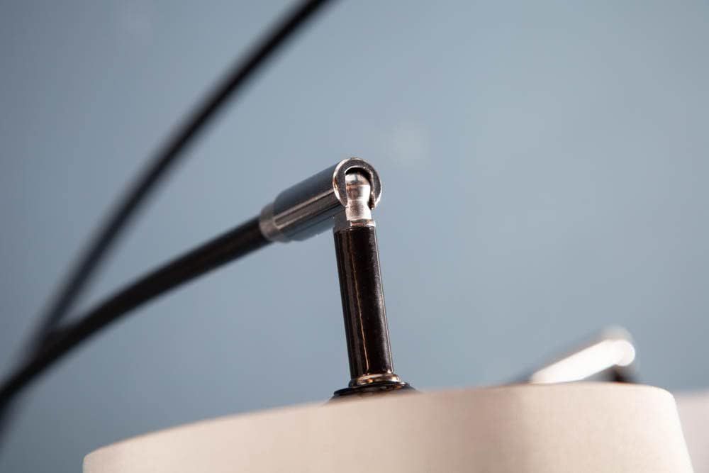 invicta INTERIOR Design Bogenlampe LEVELS schwarz glänzend Marmorfuß Stehleuchte Leuchte Lampe Wohnzimmerlampe