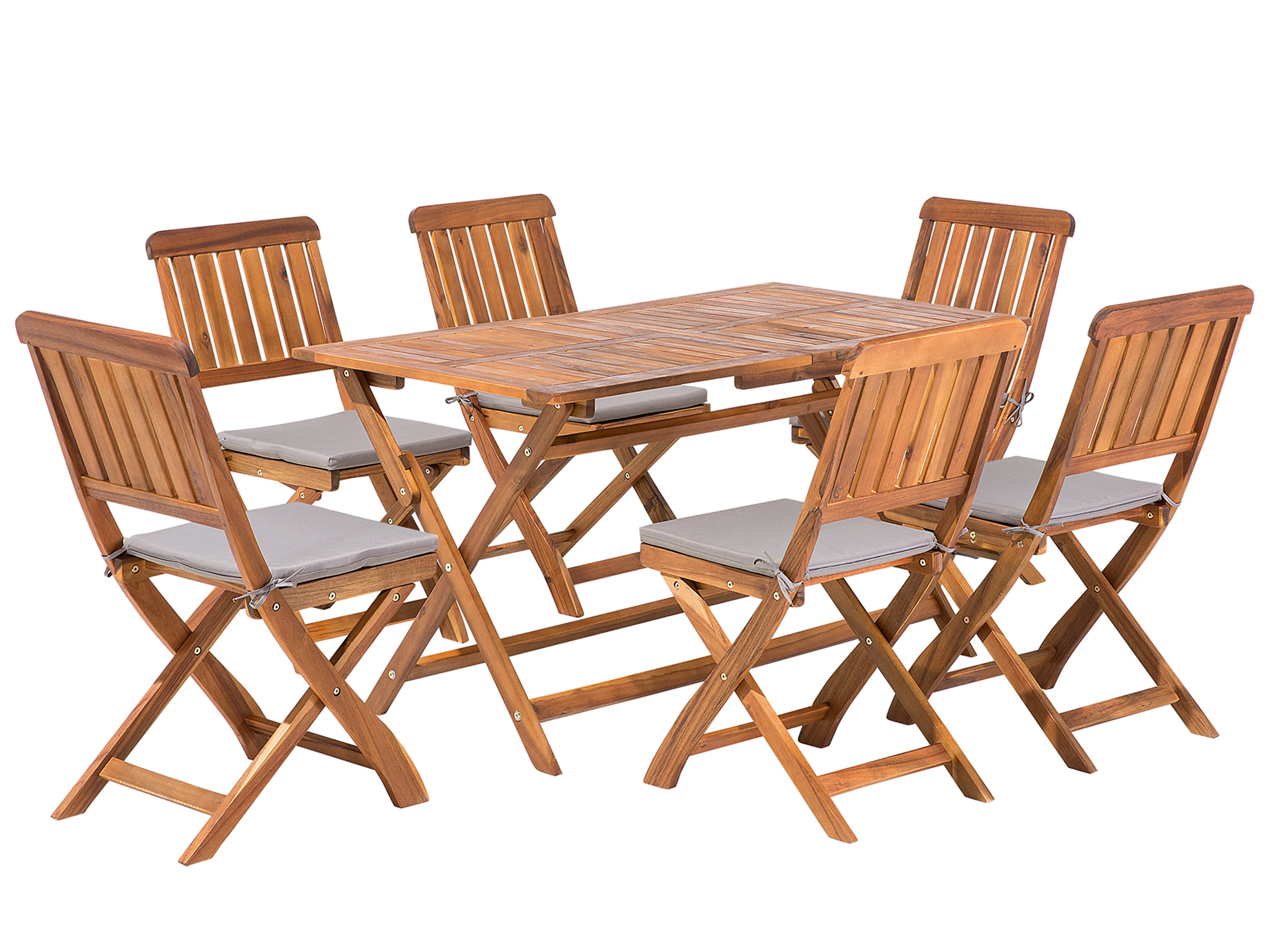 Tuinset 6-zits CENTO met kussens Acaciahout Bruin
