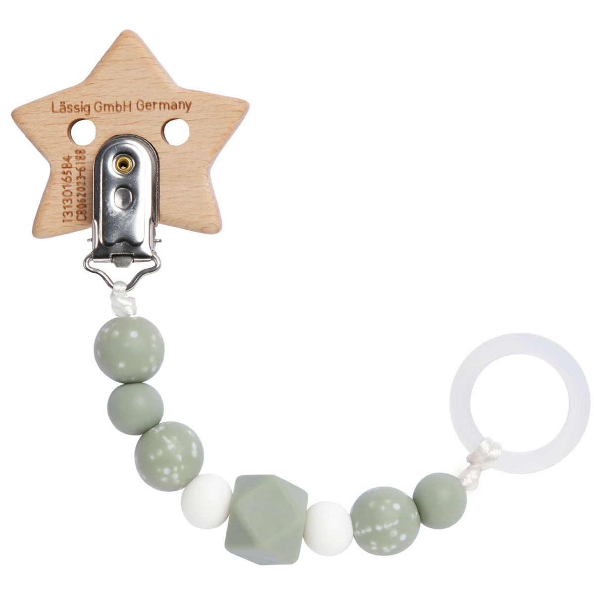 LässigLässig   Holz Nuggikette Little Universe Star olive