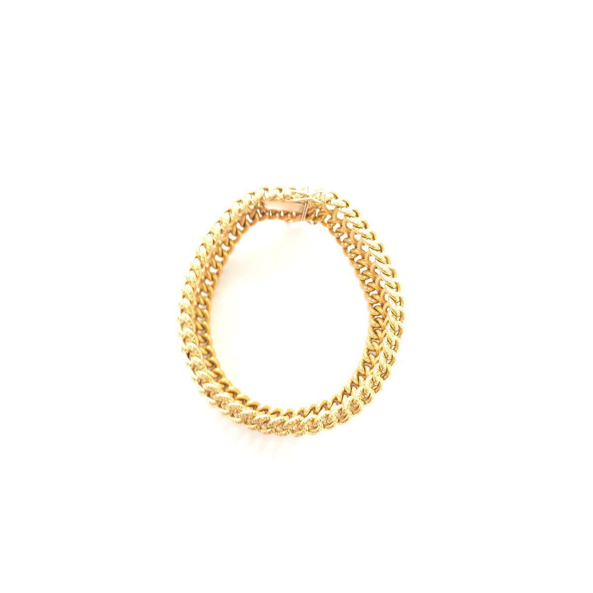 Bracelet d'occasion or 750 jaune maille fantaisie 19,5 cm