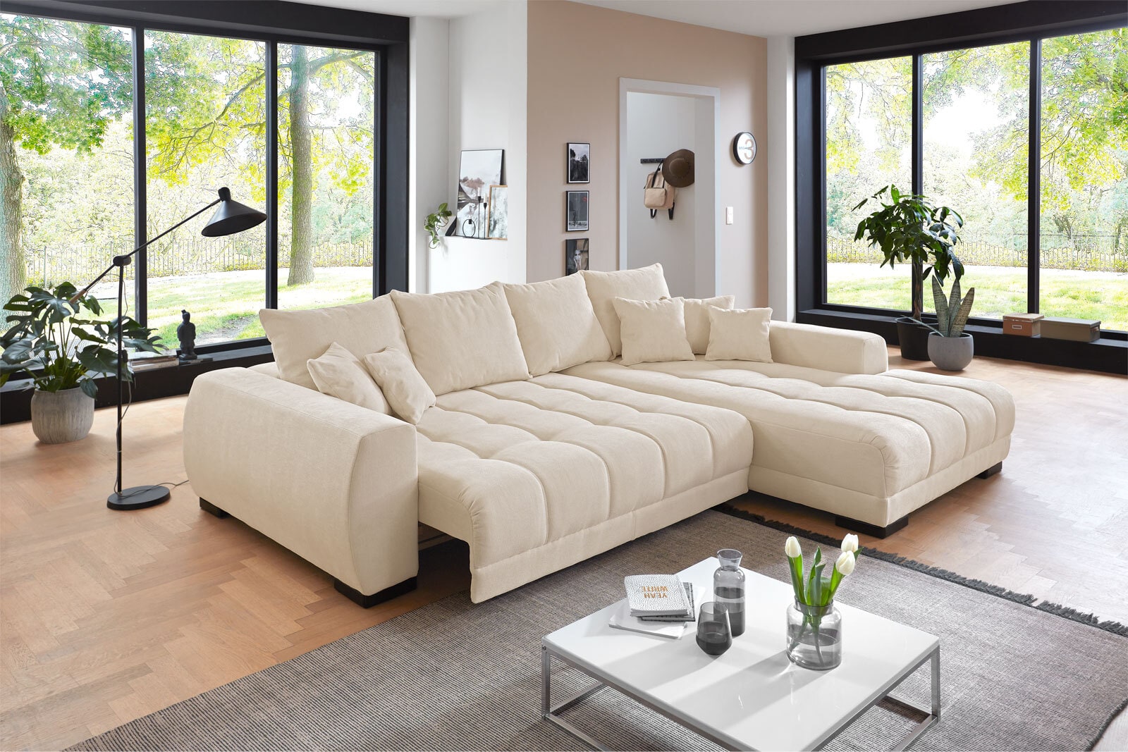 Ecksofa MUSTANG 300 x 225 cm beige