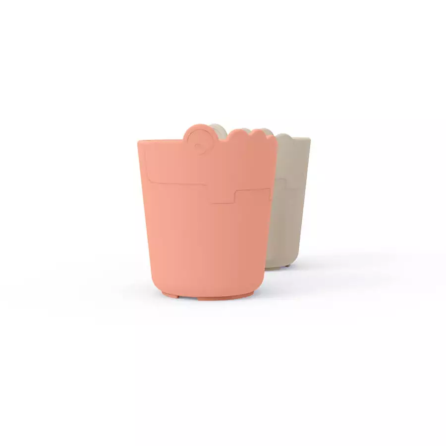 Done by Deer™ Trinkbecher Kiddish 2-er Pack Croco SandKoralle