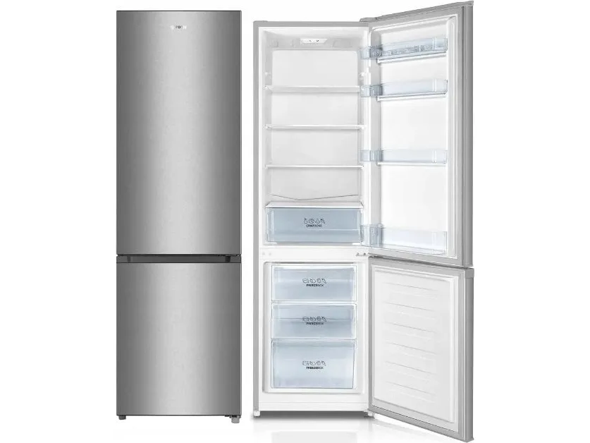 Gorenje RK4182PS4 - Køleskab/fryser - bund-fryser - bredde: 55 cm - dybde: 55.7 cm - højde: 180 cm - 269 liter - Klasse E - grå
