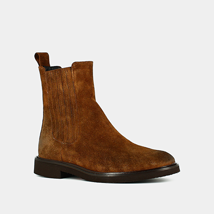 Chelsea boots  en croute marron
