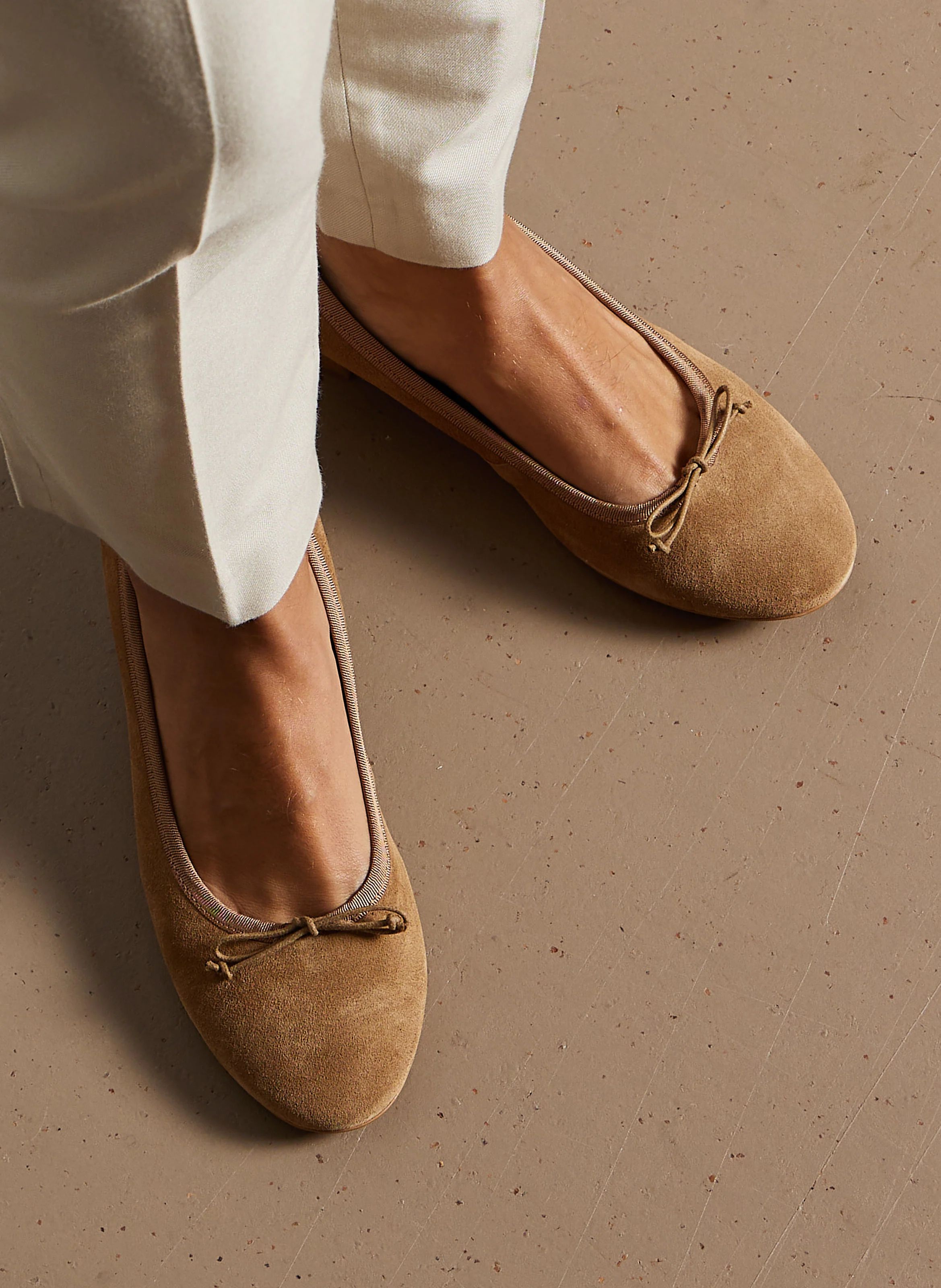NICOLE - Ballerines en cuir | Beige